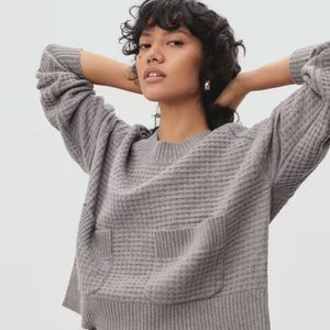 Everlane re-cashmere waffle pullover